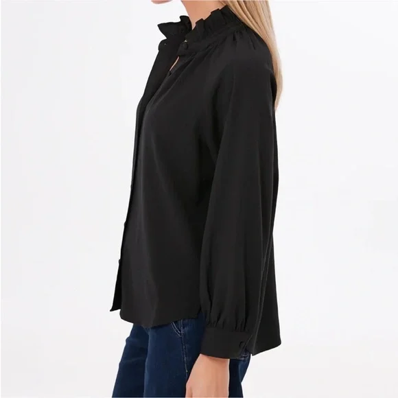 New Without Tags Tuckernuck Pomander Place Harlee Ruffle Collar Blouse Sz M - Picture 4 of 13